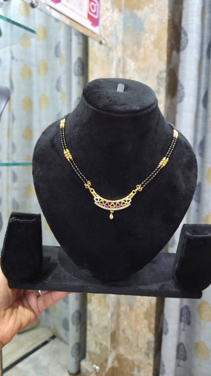 Gold looking Cut Mangal sutra daily use