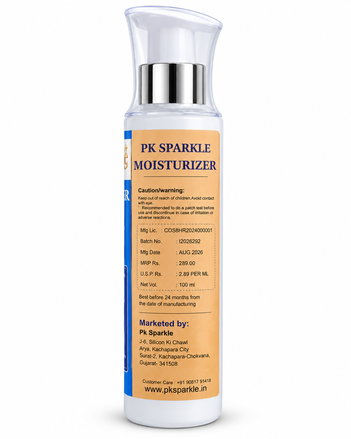 Moisturizer with D-Panthenol & Aloe Vera, Hydrating, Nourishing & Deep Skin Care, 100 ml image 3