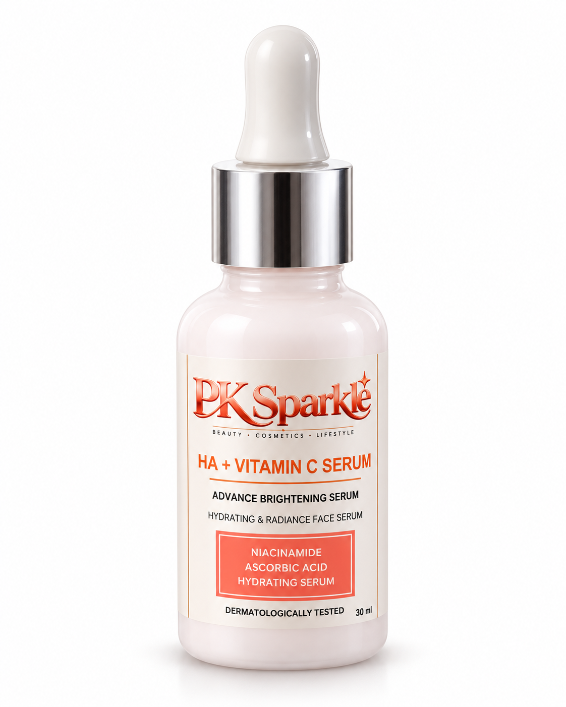Face Serum HA + Vitamin C with Niacinamide, Ascorbic Acid & Hyaluronic Acid, Hydrating, Brightening & Radiance Care, 30 ml image 4
