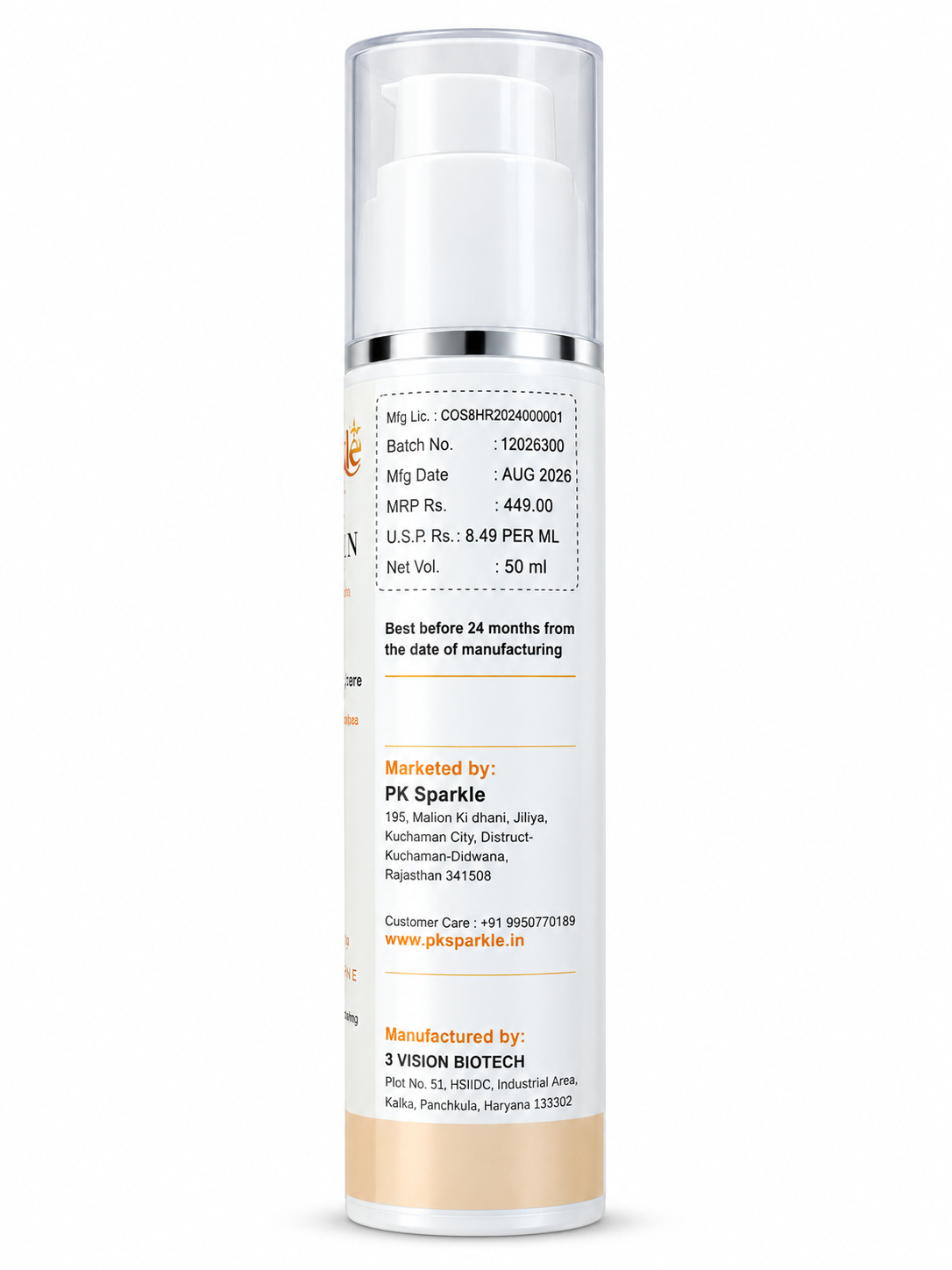Sunscreen with Aloe Vera, Niacinamide, Hyaluronic Acid & Vitamin E, Hydrating, Brightening & Daily Defence, 50 ml image 4