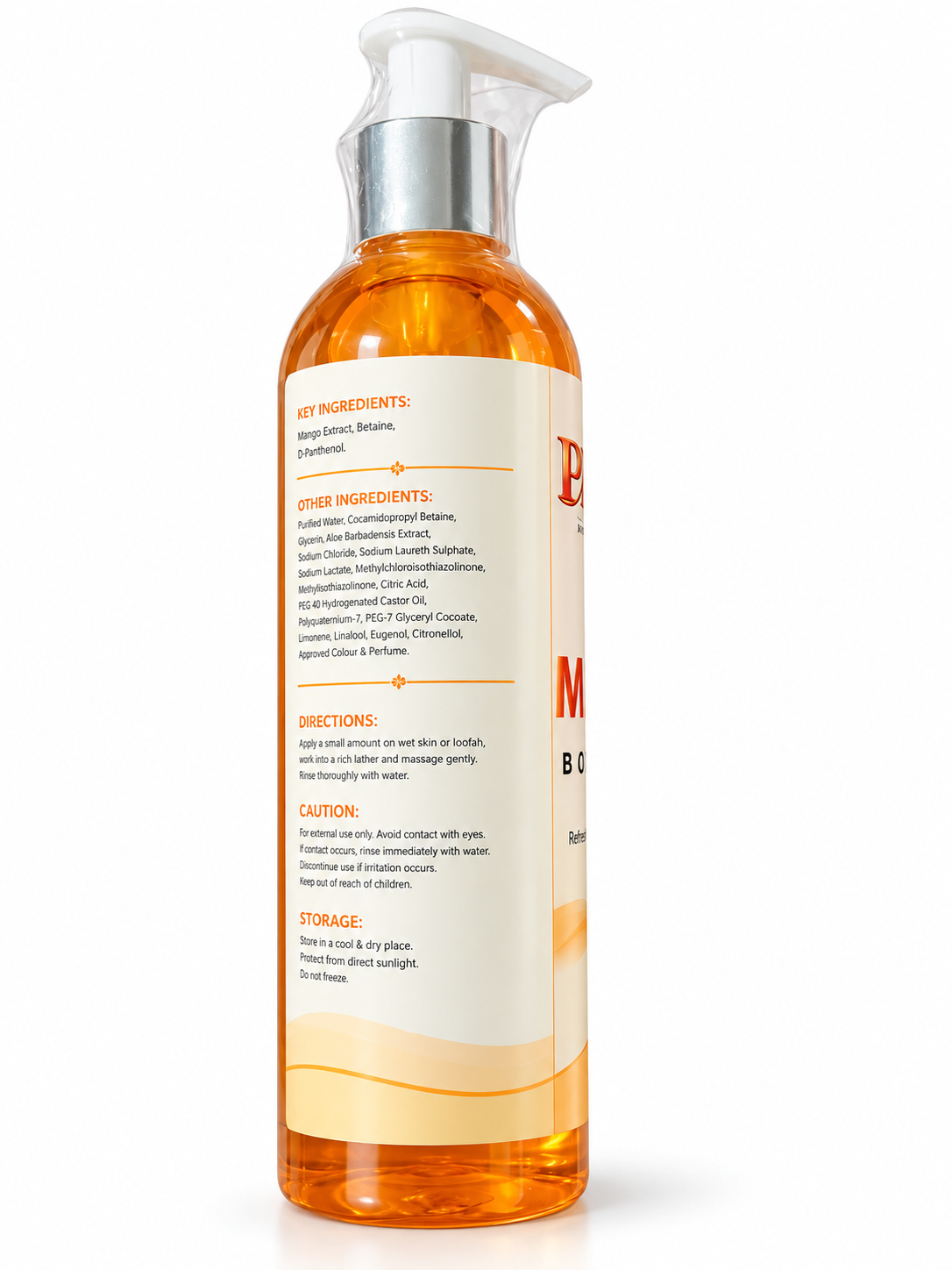 Mango Body Wash with Mango Extract, Betaine & D-Panthenol, Refreshing, Hydrating & Nourishing, 250 ml image 2