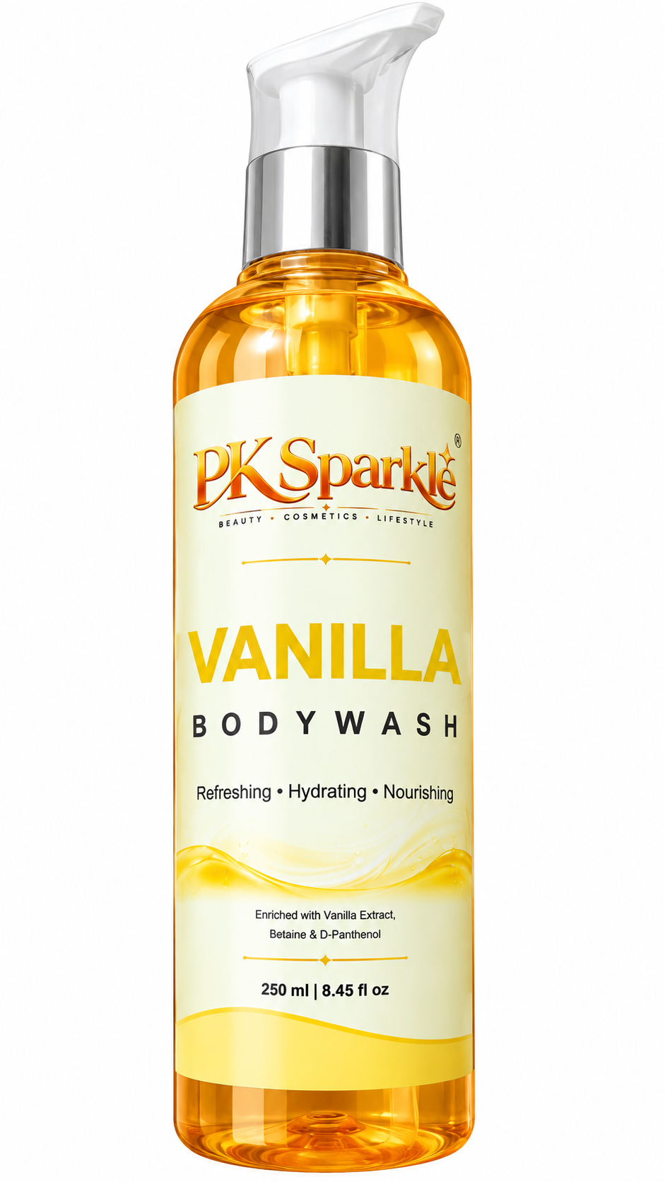 Vanilla Body Wash with Vanilla Extract, Betaine & D-Panthenol, Refreshing, Hydrating & Nourishing, 250 ml image 5