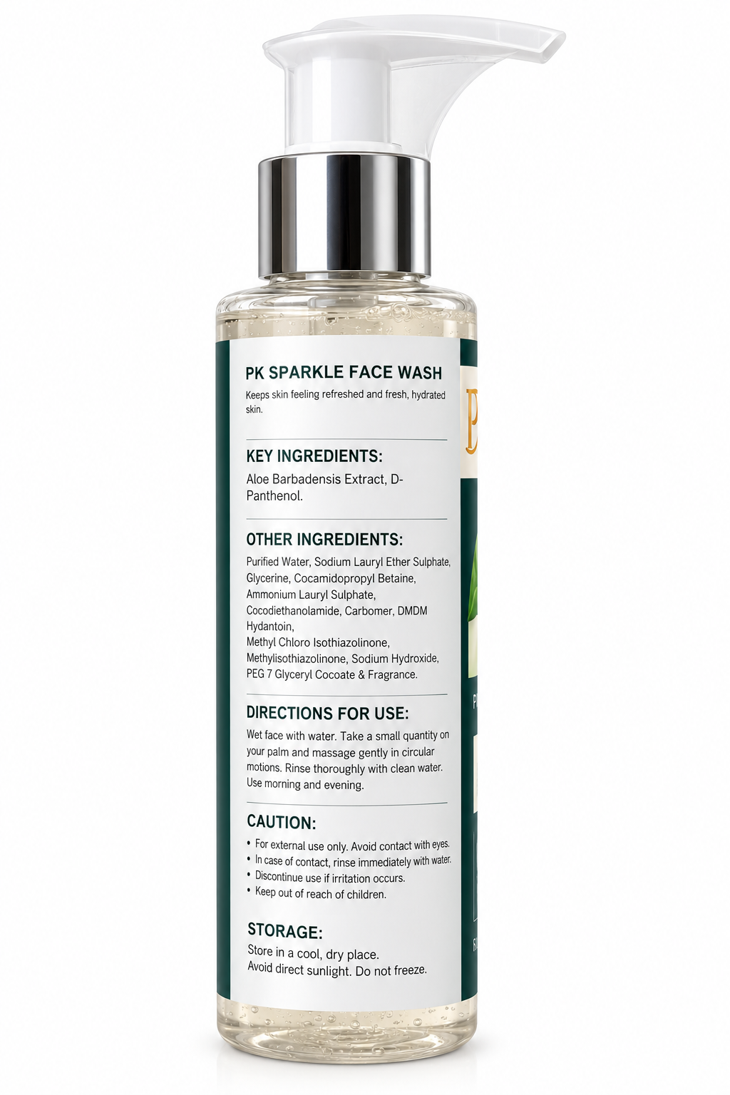 Aloe Vera & D-Panthenol Face Wash, Soothing, Cleansing & Hydrating Daily Face Cleanser, 100 ml image 2