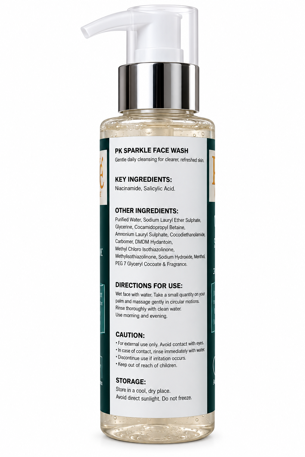 Niacinamide & Salicylic Acid Face Wash, Clarifying, Cleansing & Oil Control, Daily Face Cleanser, 100 ml image 3