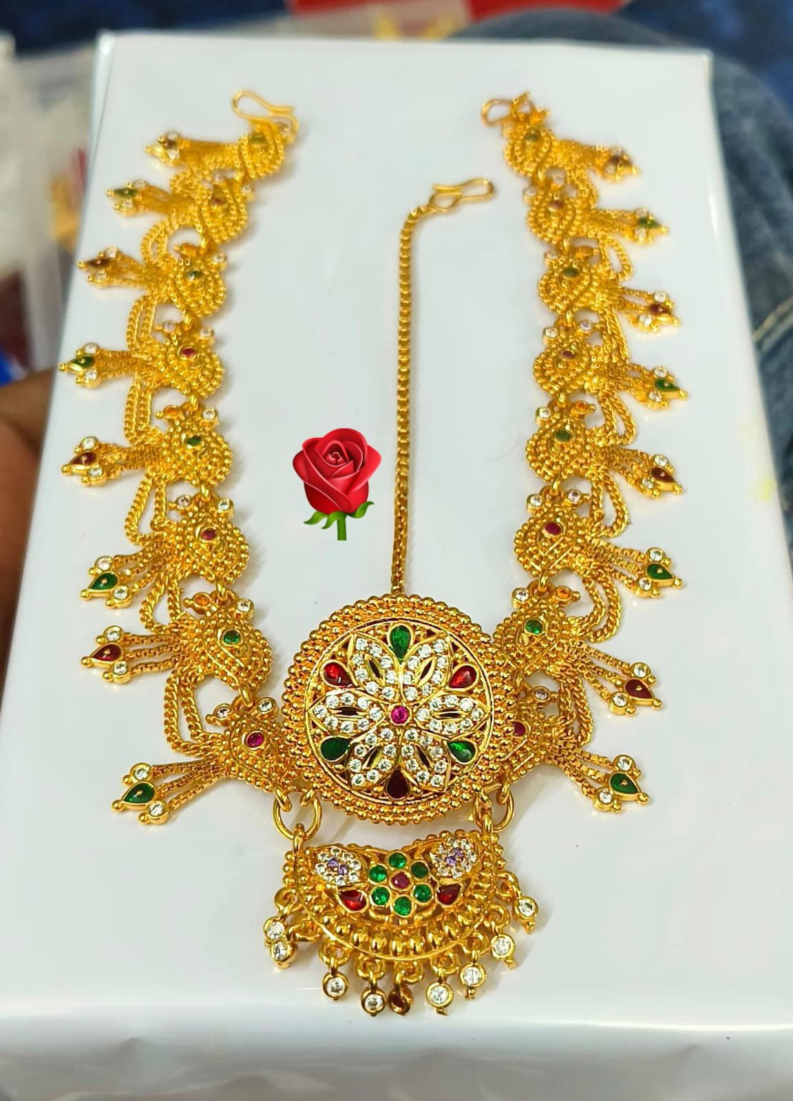 Gold polish same gold looking rakhedi set image 2