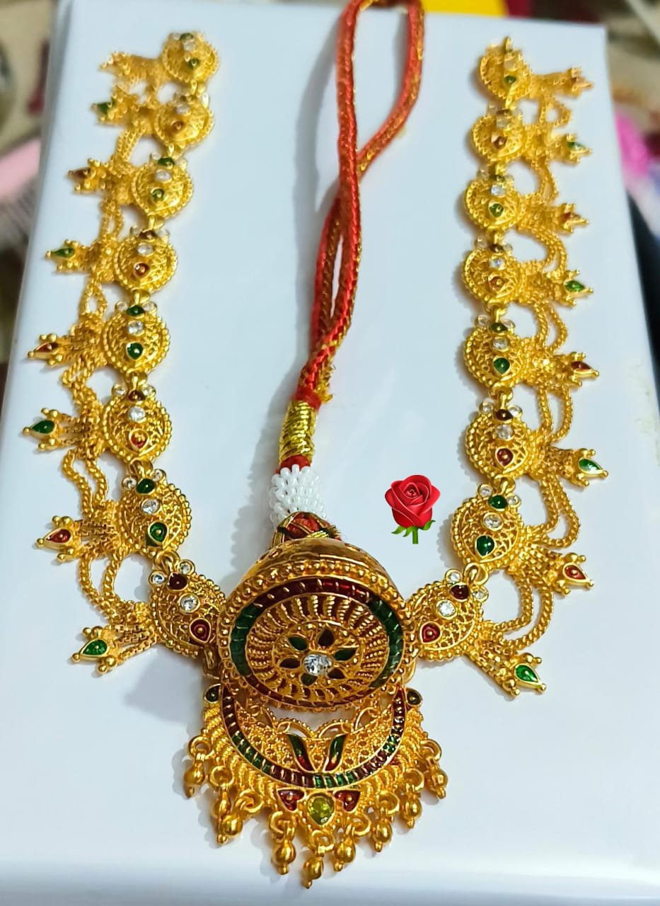 Gold polish same gold looking rakhedi set image 4