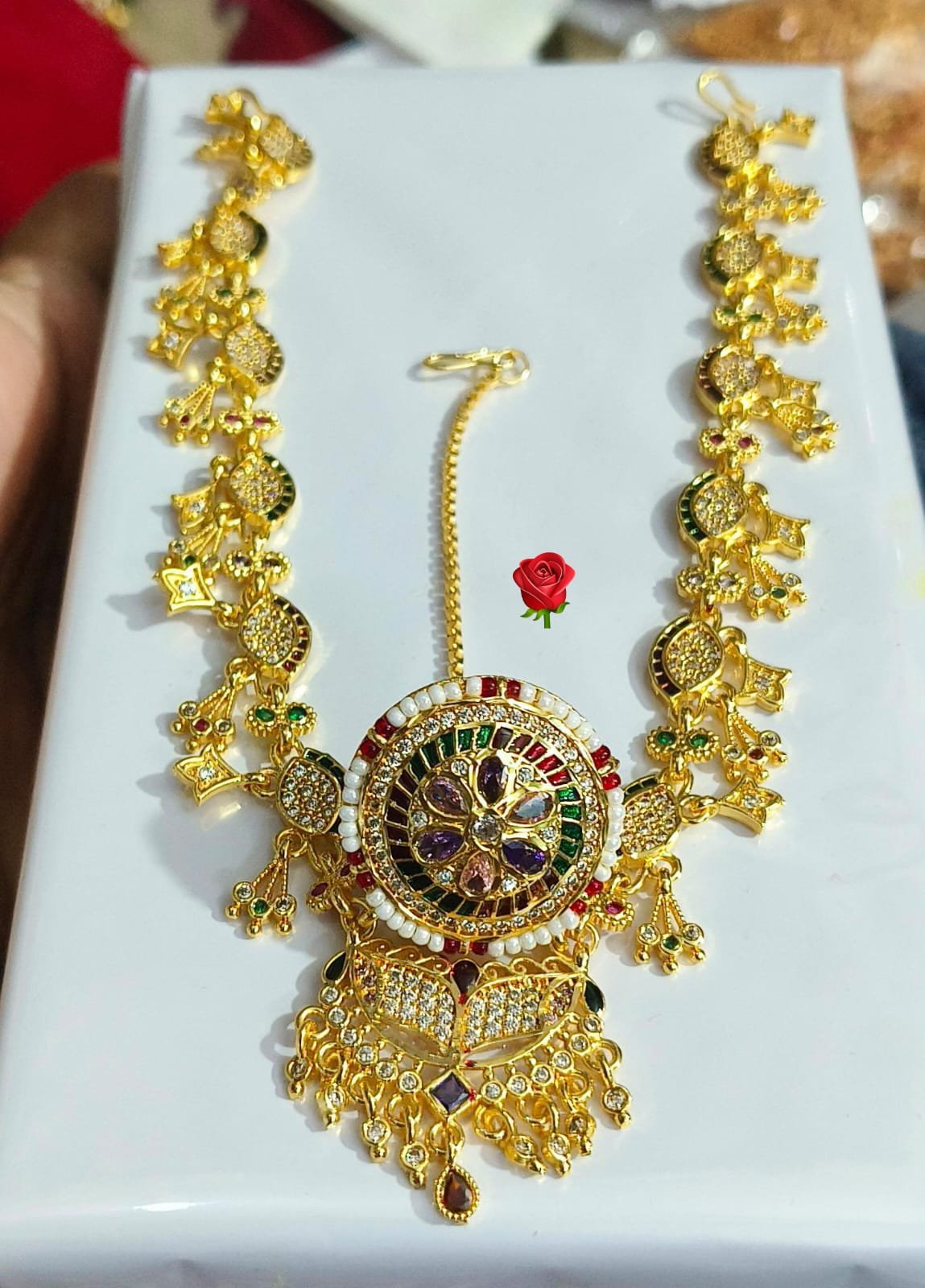Gold polish same gold looking rakhedi set